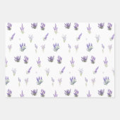 Waterverf lavender Flowers and Leaves Inpakpapier Vel (Voorkant 3)