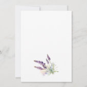 Waterverf Lavender Flowers Field Wedding QR code Kaart (Achterkant)