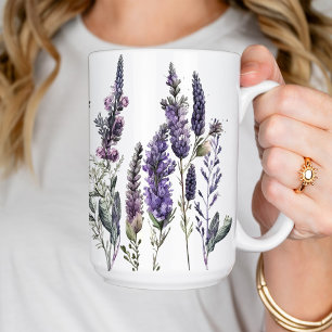 Waterverf Lavender Flowers Koffiemok
