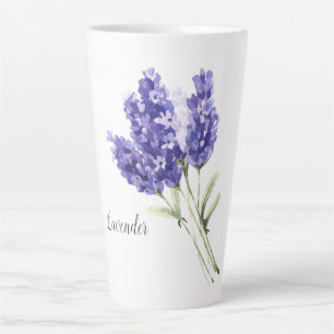 Waterverf lavender Flowers Latte Mok