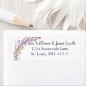 Waterverf Lavender Flowers Return Address Labels (Insitu)