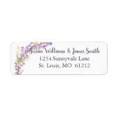 Waterverf Lavender Flowers Return Address Labels (Voorkant)