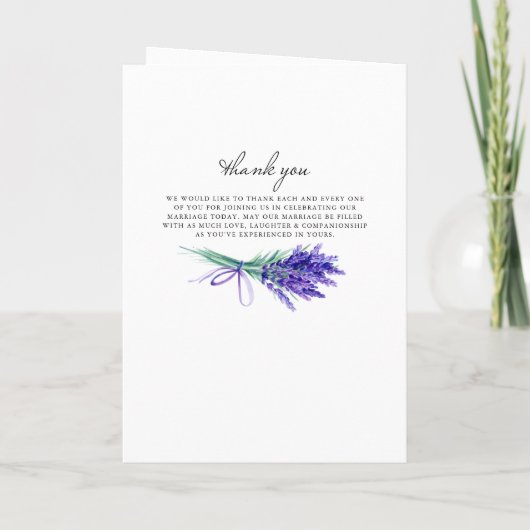 Waterverf Lavender Flowers Spring Wedding Booklet Programma (Achterkant)
