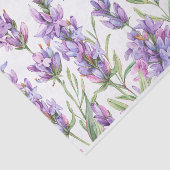 Waterverf Lavender Flowers Tissuepapier (Detail)