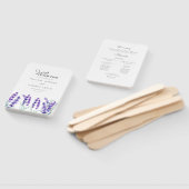 Waterverf Lavender Flowers Wedding Programme Handwaaier (Niet-gemonteerd)