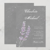 Waterverf lavender gray elegant kaart (Voorkant / Achterkant)