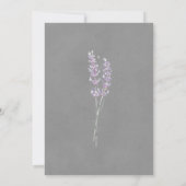 Waterverf lavender gray elegant kaart (Achterkant)