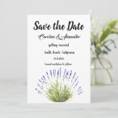 Waterverf Lavender Herbs Floral Wedding Save The Date (Staand voorkant)