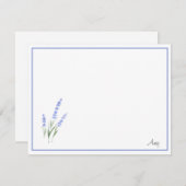 Waterverf Lavender Notitiekaartje (Voorkant / Achterkant)