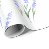Waterverf lavender Patroon Cadeaupapier (Rol Hoek)