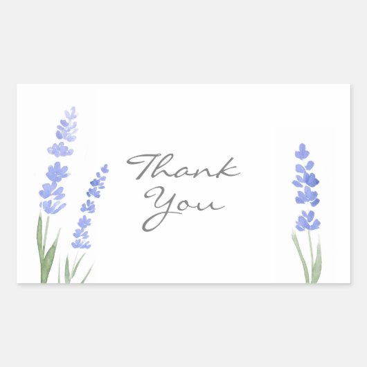 Waterverf Lavender Rechthoekige Sticker (Voorkant)