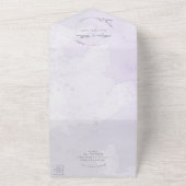 waterverf lavender rsvp hecht bruiloft all in one uitnodiging (Buitenkant)