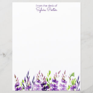 Waterverf Lavender Stems Stationery