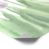 Waterverf lavender Tulip Flower Garden Spring Poster (Hoek)
