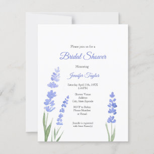 Waterverf Lavender Uitnodiging