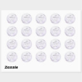 Waterverf Lavender Wedding Envelope Seal Ronde Sticker (Vel)