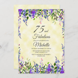 Waterverf Lavender Yellow 75 & Fabulous Birthday Kaart