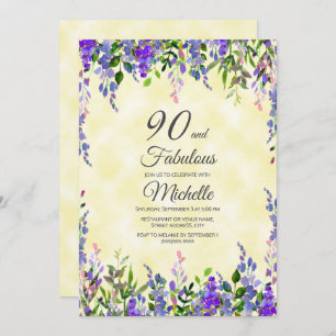 Waterverf Lavender Yellow 90 & Fabulous Birthday Kaart
