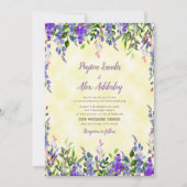Waterverf Lavender Yellow Wedding Kaart (Voorkant)