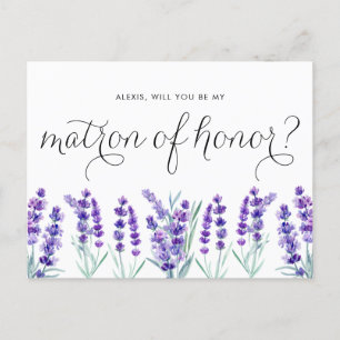 Waterverf Lavender zal jij mijn tactiek zijn Uitnodiging Briefkaart