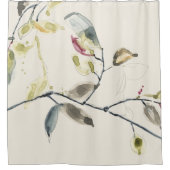 Waterverf Leaf Branch Douchegordijn (Voorkant)