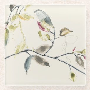 Waterverf Leaf Branch Glazen Onderzetter
