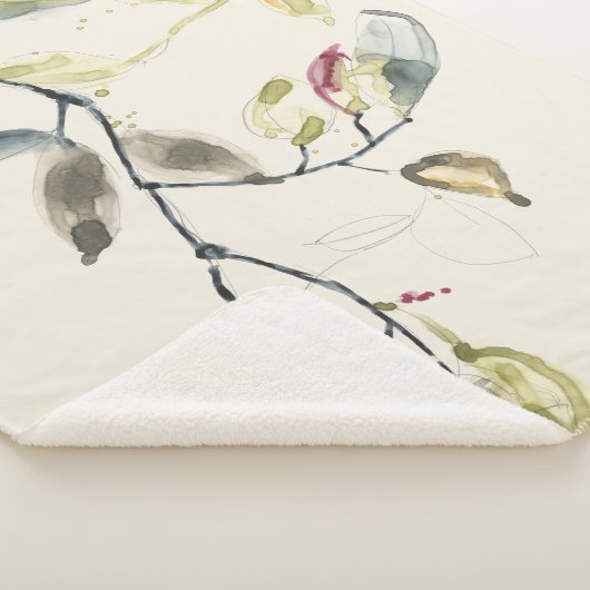 Waterverf Leaf Branch Sherpa Deken (3/4)