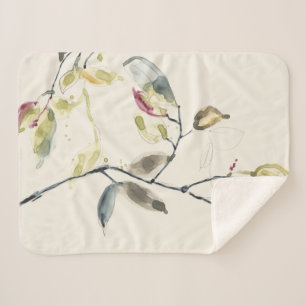 Waterverf Leaf Branch Sherpa Deken