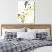 Waterverf Leaf Branch Triptych Canvas Afdruk (Insitu (Slaapkamer))