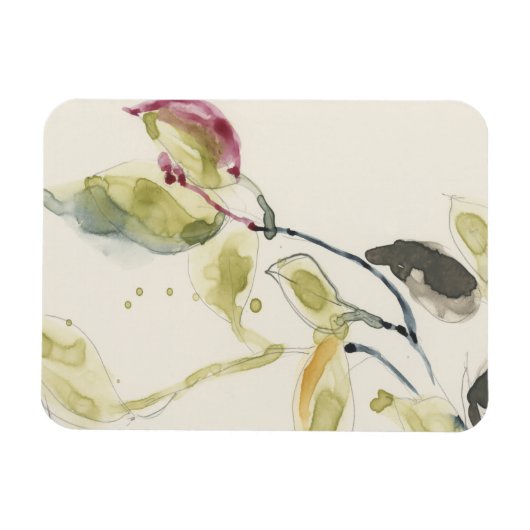 Waterverf Leaf Branch Triptych Magneet (Horizontaal)