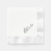 Waterverf Leaf Bruiloft Cocktail servetten (Voorkant)