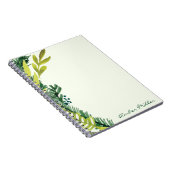 Waterverf Leaf Floral-laptop Notitieboek (Rechterzijde)