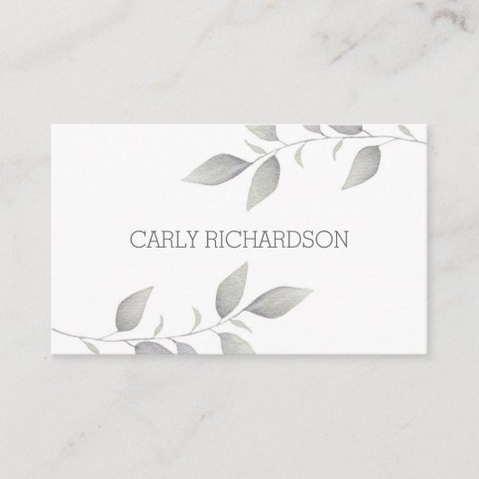 Waterverf Leaf Visitekaartje (Voorkant)