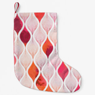 Waterverf leafs textuur herhaalt modern patroon  kleine kerstsok