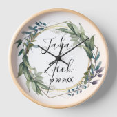 Waterverf Leafy Botanische krans bruiloft (Voorkant)