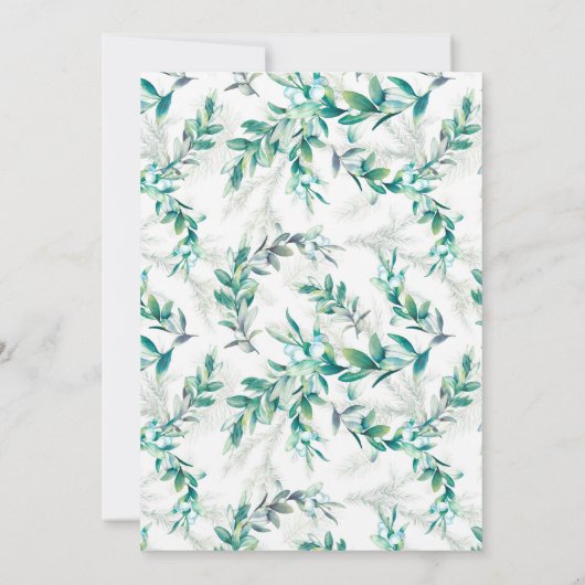 Waterverf leder en bessen baardgaas en zie kaart (Achterkant)