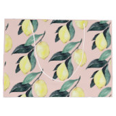 Waterverf leemons en gele naadloze patronen groot cadeauzakje (Achterkant)