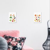 waterverf leergroenten en fruit poster muurkunst sets (Woonkamer)