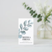 Waterverf leest aanbevelingskaartje (Staand voorkant)