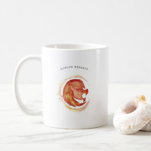 Waterverf Leeuw Astrologie Sterrenbeeld Monogram Koffiemok