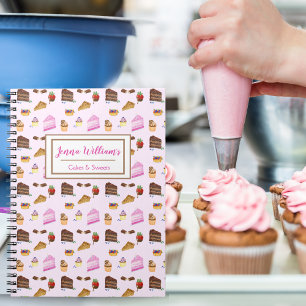 Waterverf Lekkere Desserts Bakkerij Cupcake Ontwer Notitieboek