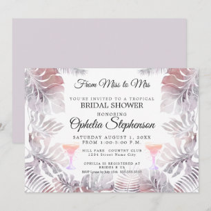 Waterverf lekt in Roos roze en muve Kaart