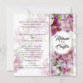 Waterverf Lelies die naar de sterren kijken Kaart