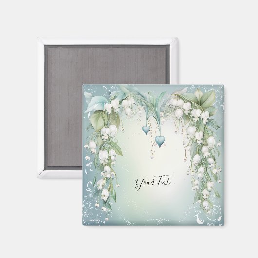 Waterverf Lelietje-van-dalen magneet (Voorkant / Achterkant)