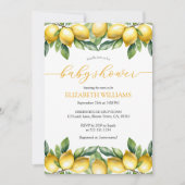 Waterverf Lemon Baby shower Kaart (Voorkant)