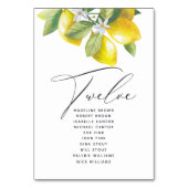 Waterverf Lemon Blossom Seating Chart Table Numtal Kaart (Achterkant)