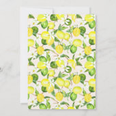 Waterverf Lemon Blossom Wreath Bridal Luncheon Kaart (Achterkant)