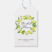 Waterverf Lemon Blossom Wreath Vrijgezellenfeest Cadeaulabel (Voorkant)