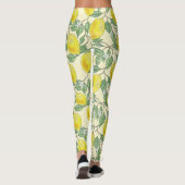  Waterverf Lemon Boom Tropisch Patroon Leggings (Achterkant)