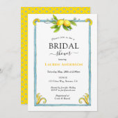 Waterverf Lemon Bridal doucheuitnodiging Aankondiging (Voorkant / Achterkant)